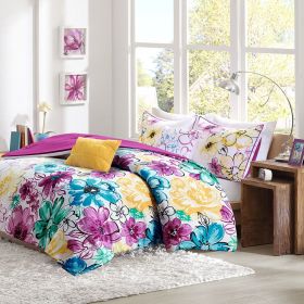 Full/Queen Floral Comforter Set