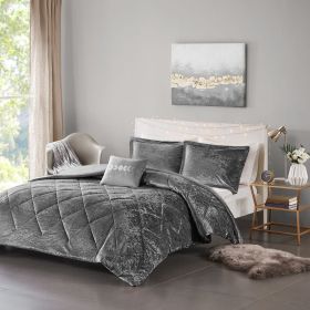 Twin/Twin XL Velvet Duvet Cover Set with Throw Pillow (Color: as Pic)